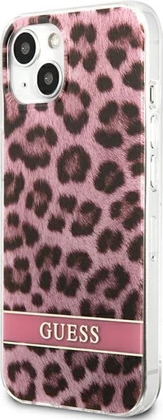 Mbështjellës Guess Leopard për iPhone 13 mini 5.4", Rozë