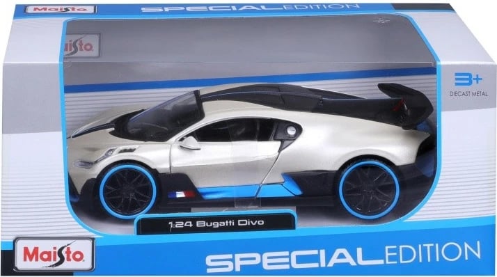 Model makine sportive Maisto Bugatti Divo 1:24, e bardhë