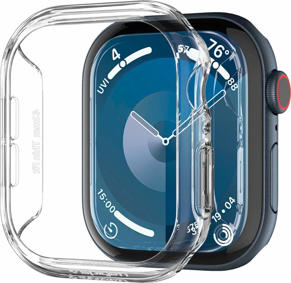 Mbështjellës Spigen Thin Fit për Apple Watch 10, 42mm, Transparent