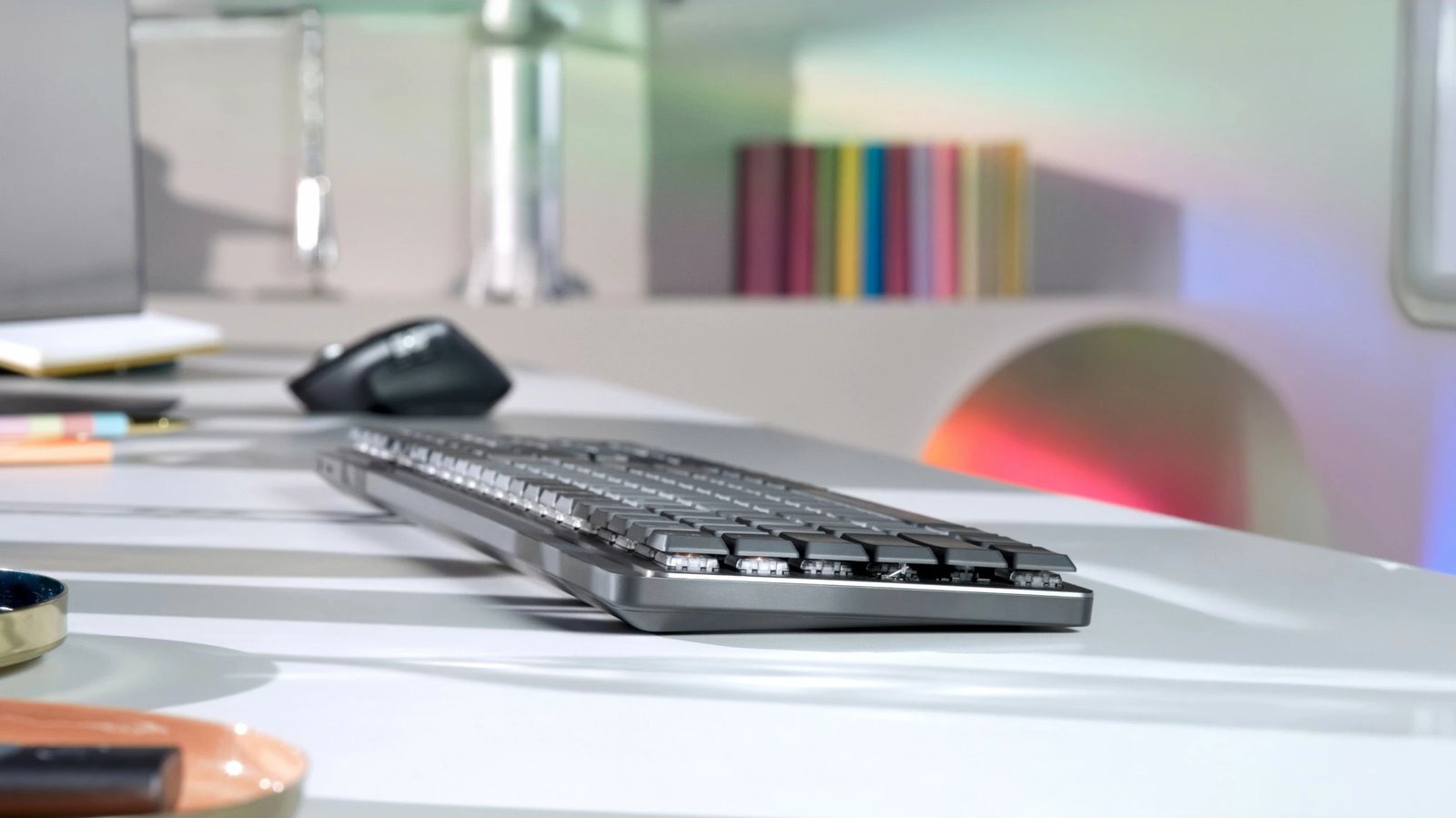 Tastierë mekanike Logitech MX Mechanical, Bluetooth, full-size, grafit