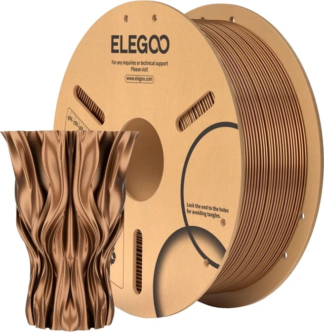 Filament PLA ELEGOO 50.203.0465, 1 kg, 1.75 mm, Bronzi