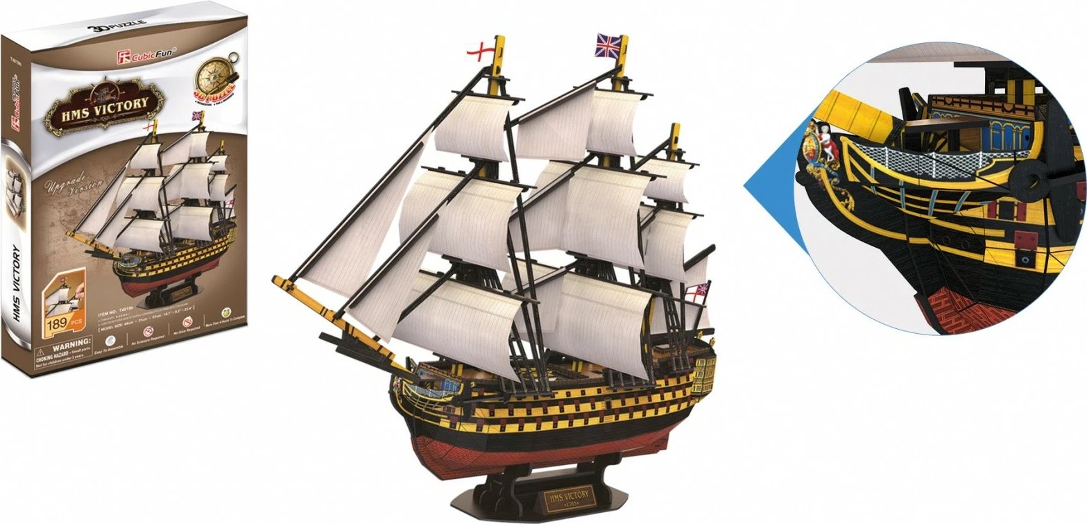 Puzzle 3D Cubic Fun HMS Victory, 189 pjesë