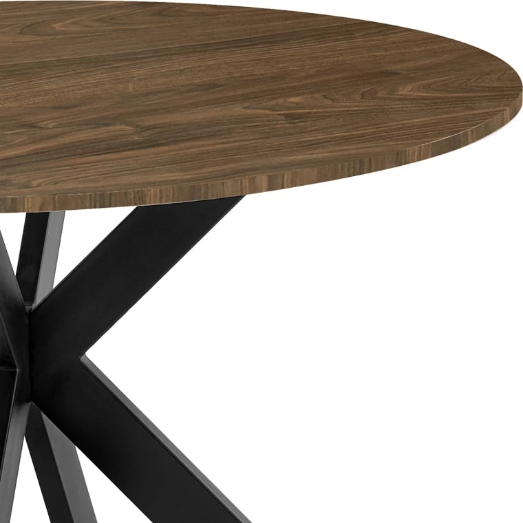 Tavolinë kuzhine Jeston MDF këmbë metalike ngjyrë arre e zezë D120x75cm