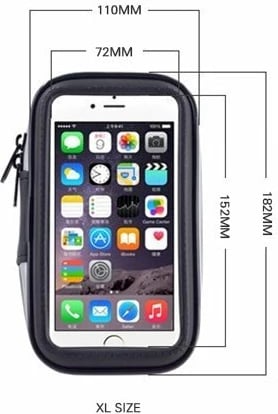 Mbështjellës universal për celular Hurtel, madhësia XL, i papërshkueshëm nga uji, i zi