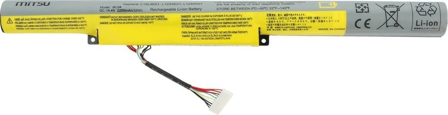 Bateri laptop Mitsu BC/LE-Z510 për Lenovo IdeaPad Z510, 2200 mAh, 14.4V, 4 qeliza