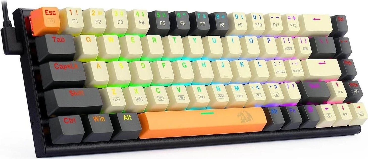 Tastierë mekanike Redragon K633CGO-RGB Ryze RGB, 61 taste, kafe
