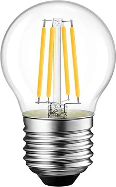 Llambë LED G45, 4W, 3000K, E27, transparente
