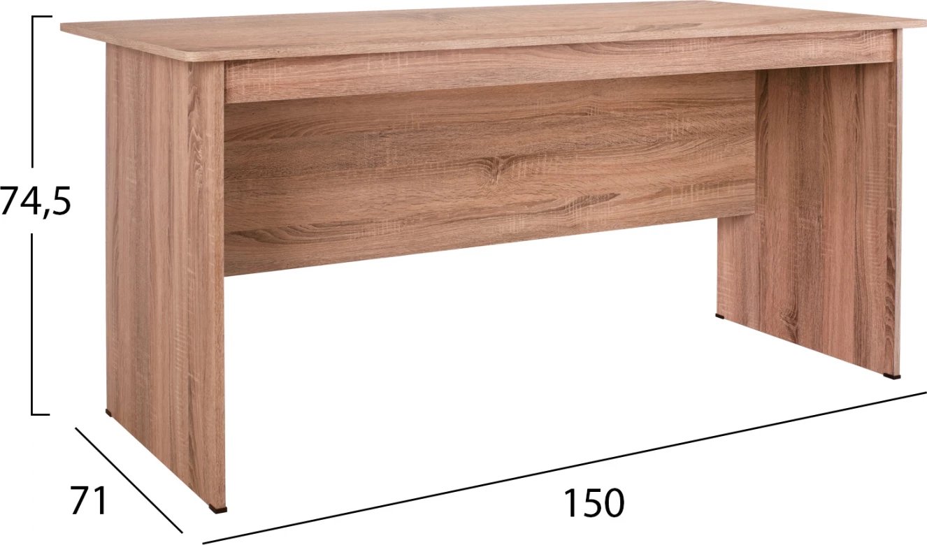 Sipërfaqe tavoline për zyre melamine 150x71x74.5 FH2284.02 ngjyrë sonama