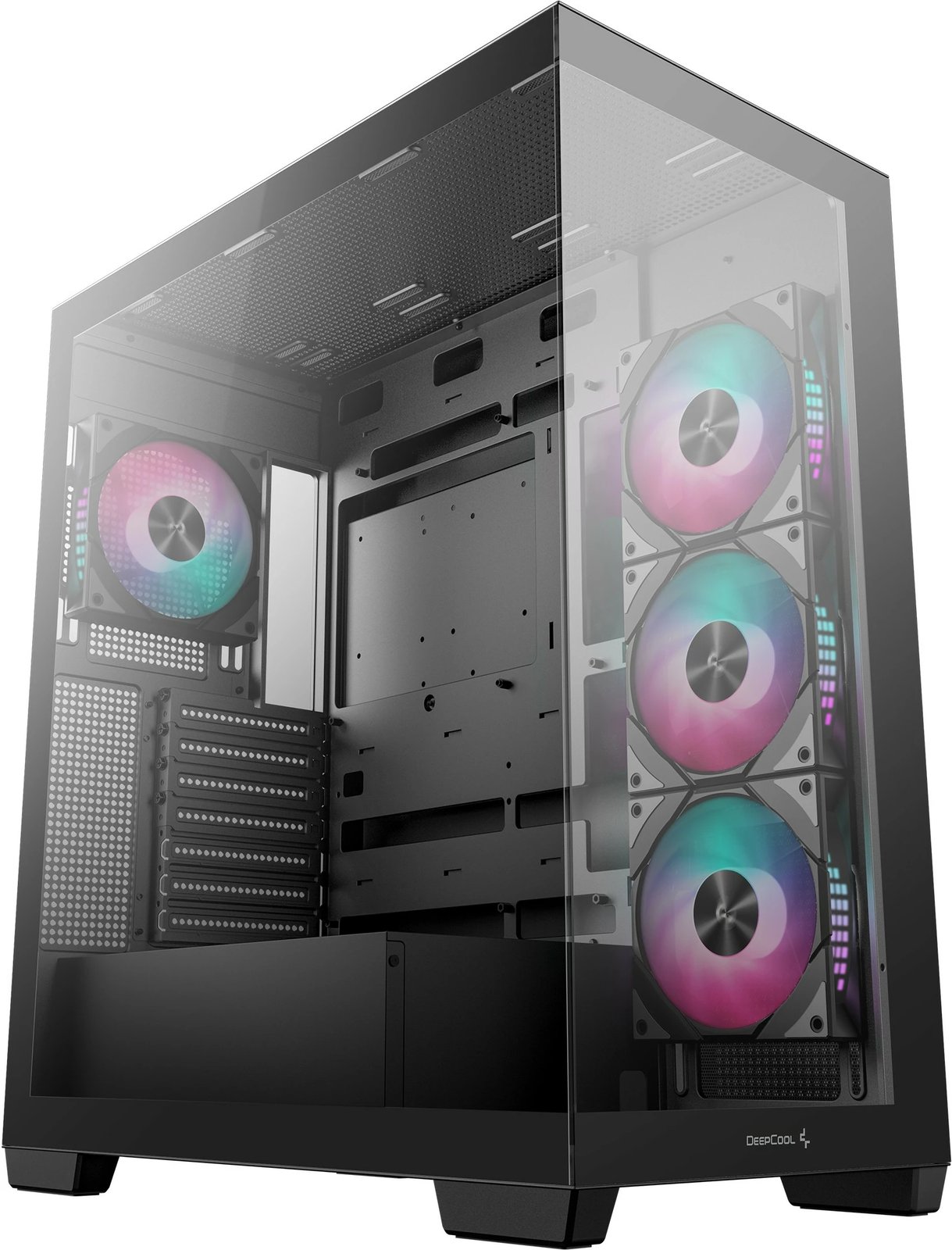 Kasë Deepcool CG580 4F, Midi Tower, ATX, xham i temperuar, e zezë