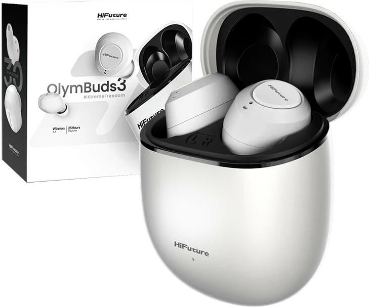 Kufje TWS HiFuture OlymBuds3, të bardha