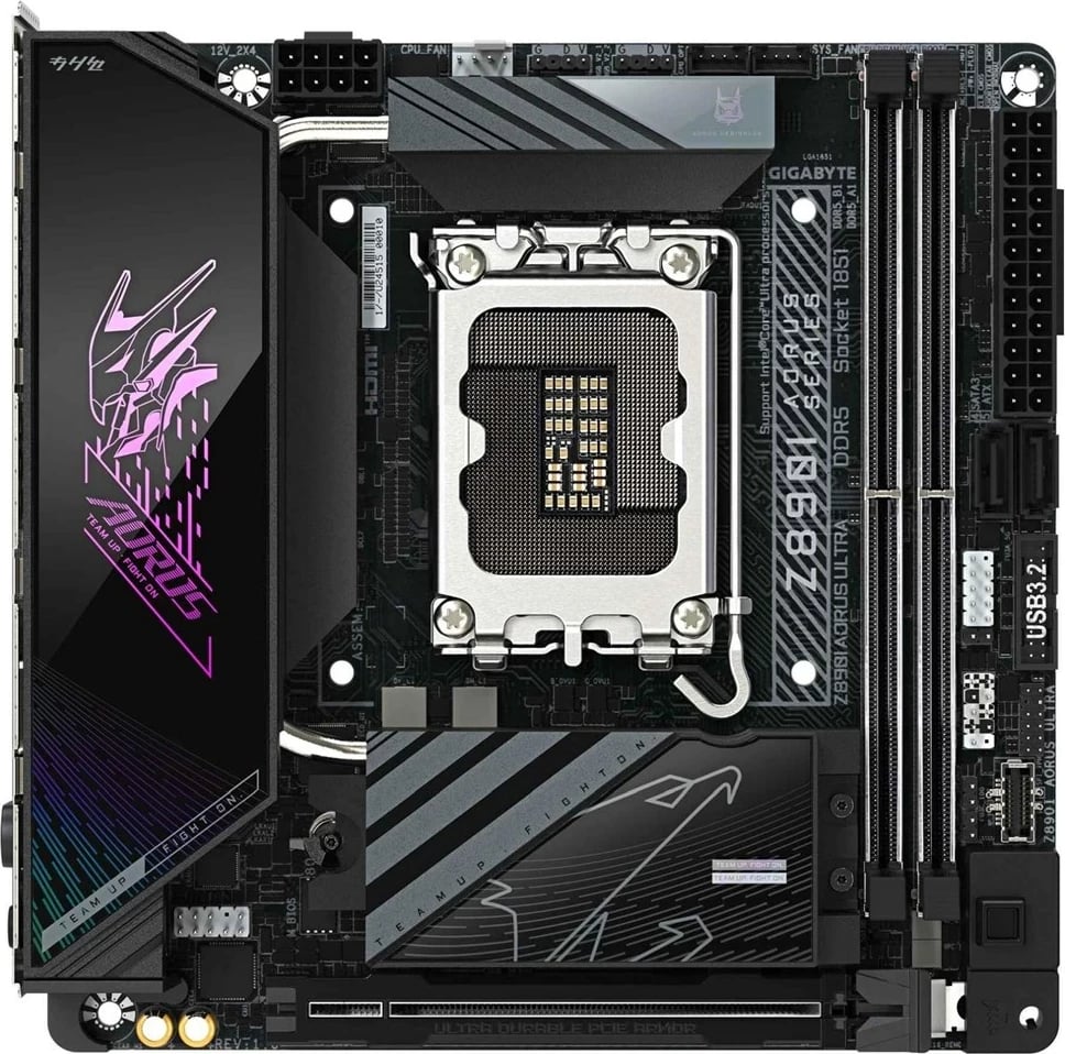 Pllakë amë Gigabyte Z890I AORUS ULTRA, Socket-1851, mini ITX, E zezë