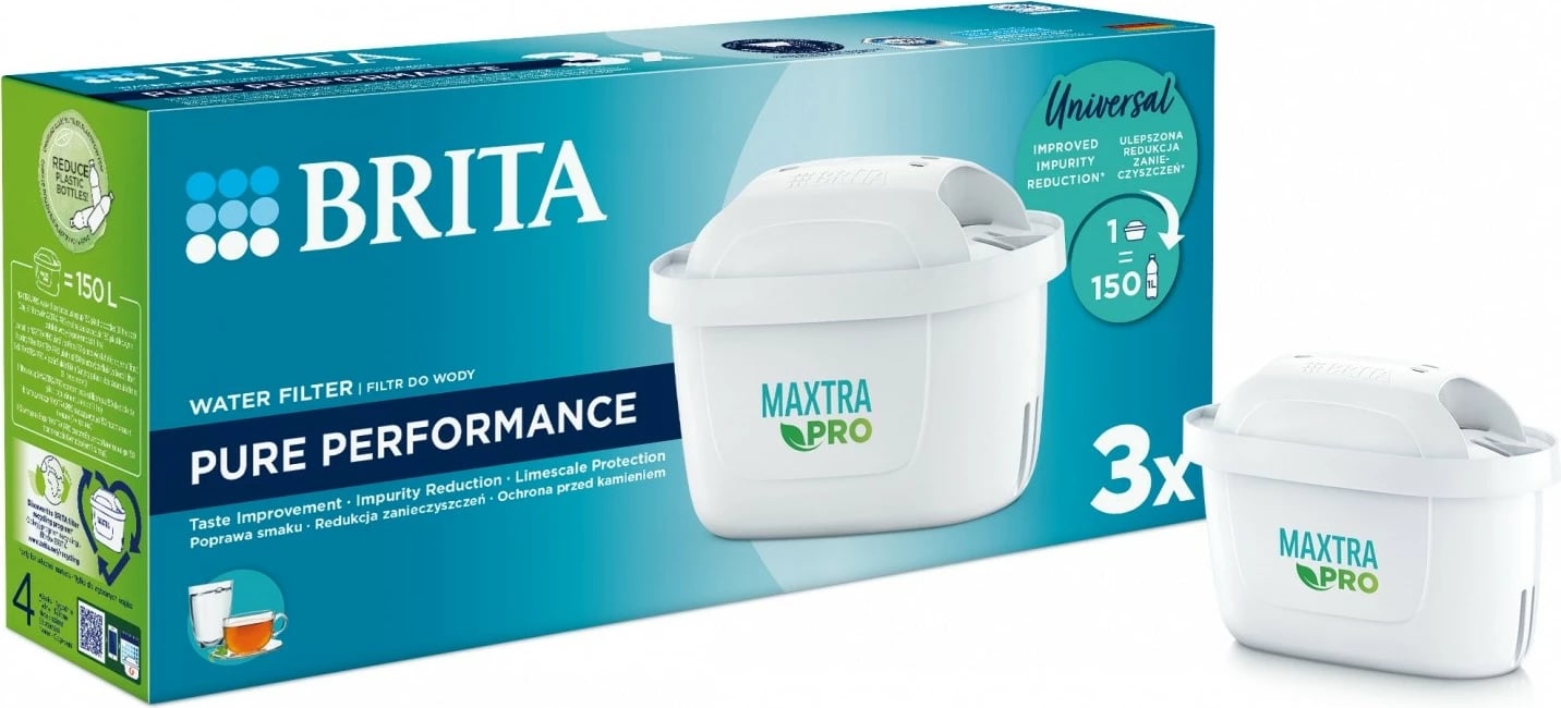 Fishek zëvendësues për filtër uji Brita Maxtra PRO Pure Performance, set 3 copë Fishek zëvendësues për filtër uji Brita Maxtra PRO Pure Performance, set 3 copë