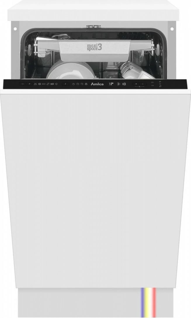 Lavastovilje Amica DIM44C6EMONqH, 10 sete, e bardhë, e integruar