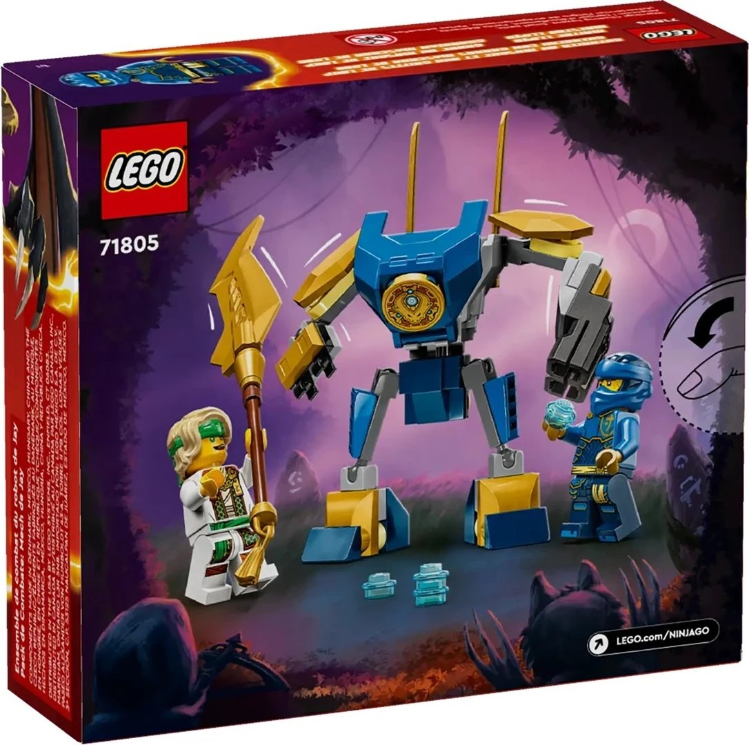 Set LEGO NINJAGO 71805, Jay's Mech Battle Pack, 3 minifigura