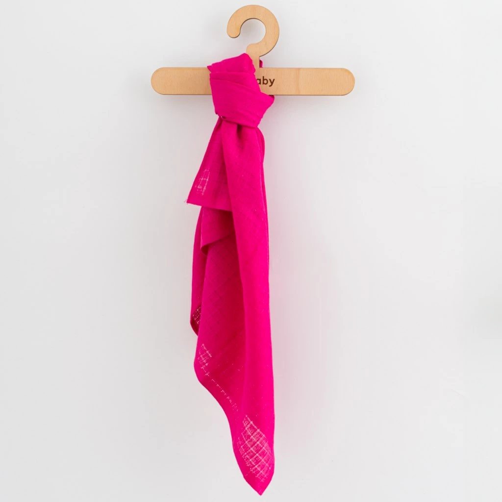 Pelena pambuku New Baby 70x80 cm 100% pambuk OEKO-TEX Standard 100 120 g/m2 set 3 copë rozë