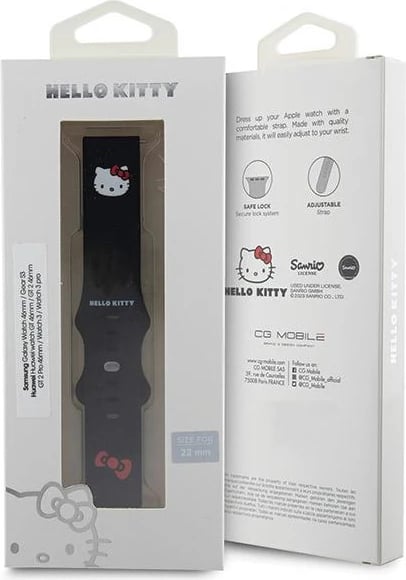 Rrip smartwatch Hello Kitty Silicone Kitty Head, 22mm, i zi
