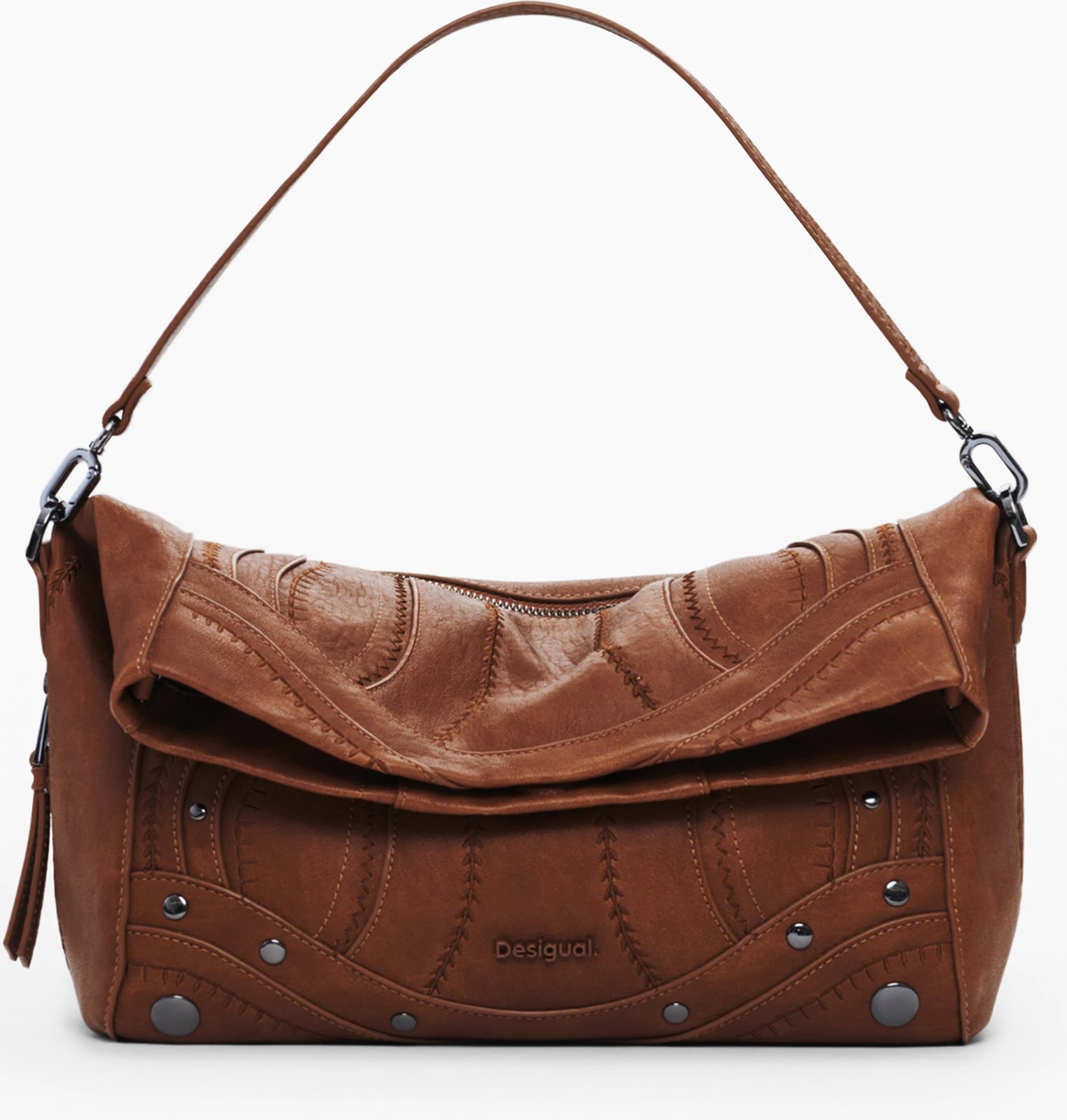 Çantë DESIGUAL EMBRO PATCH LOVERTY BAG femra, kafe