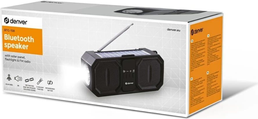 Altoparlant portativ Denver BTG-158, 8 W, i zi