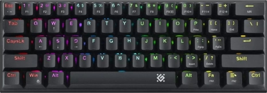 Tastierë mekanike Defender CAIRON GK-081, me ndriçim, për lojëra, e kuqe