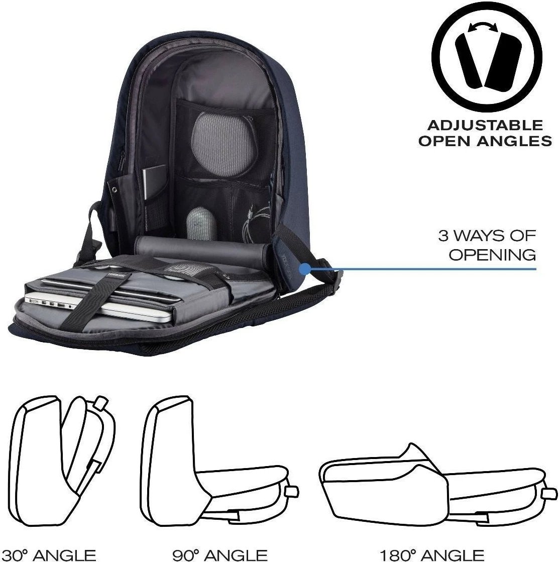 Çantë shpine XD DESIGN BOBBY HERO REGULAR, 16L, navy blue