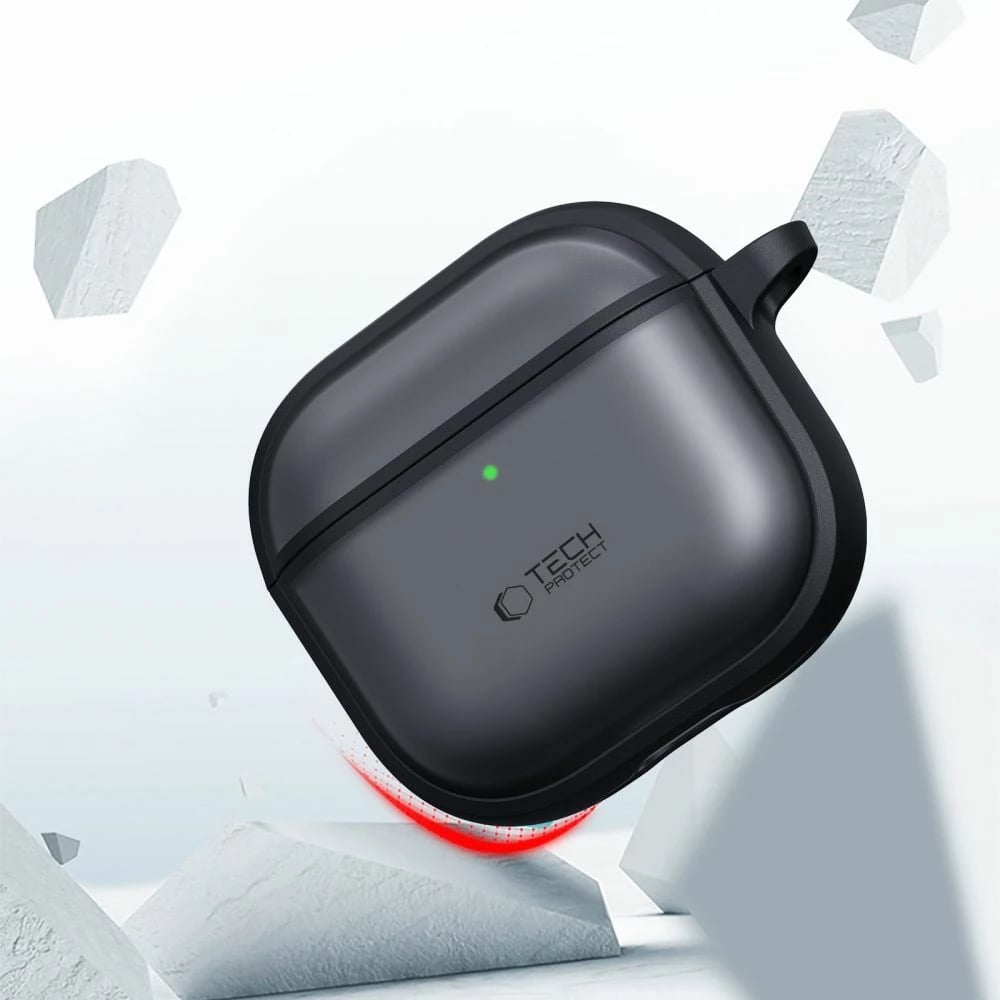 Mbështjellës Tech-Protect Slim Hook për AirPods 4, i zi