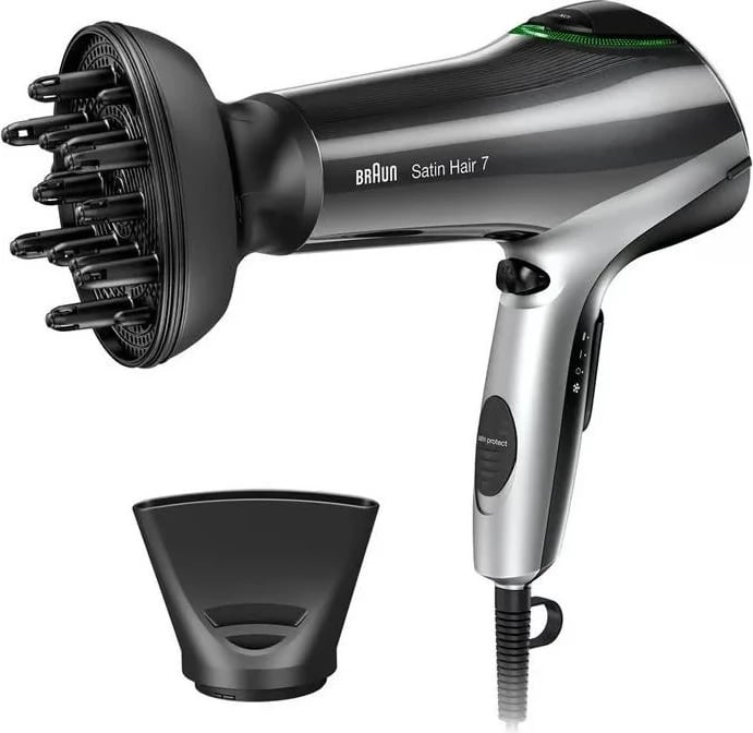 Tharëse flokësh Braun Satin Hair 7 HD 730E, 2200W, e zezë