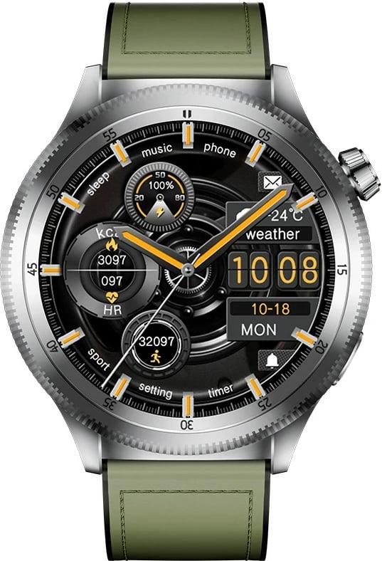 Smartwatch Kumi Gear GT3, 1.43", 300 mAh, Argjendtë
