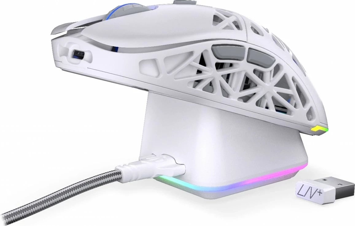 Maus wireless Endorfy LIV Plus Onyx, RGB, i bardhë