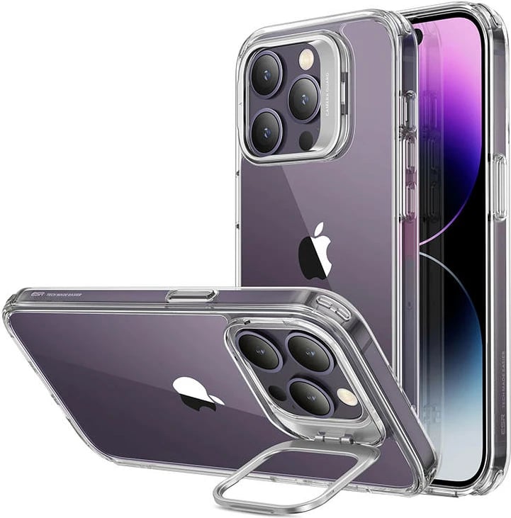 Mbështjellës ESR Classic Kickstand për iPhone 14 Pro, transparent