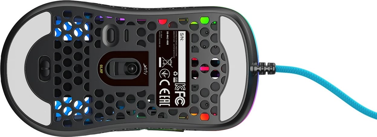 Maus Cherry XTRFY M42, Optik, USB Type-A, 16000 DPI, Blu