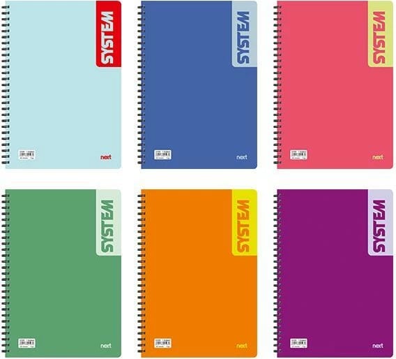 Bllok spiralë NEXT System 17x25cm 1 lëndë, shumëngjyrësh