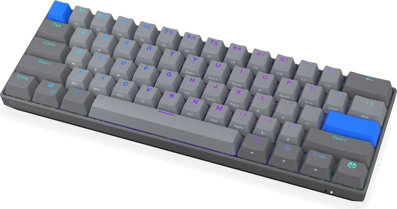 Tastierë mekanike Endorfy Thock V2 Compact Wireless, 60%, RGB, gri
