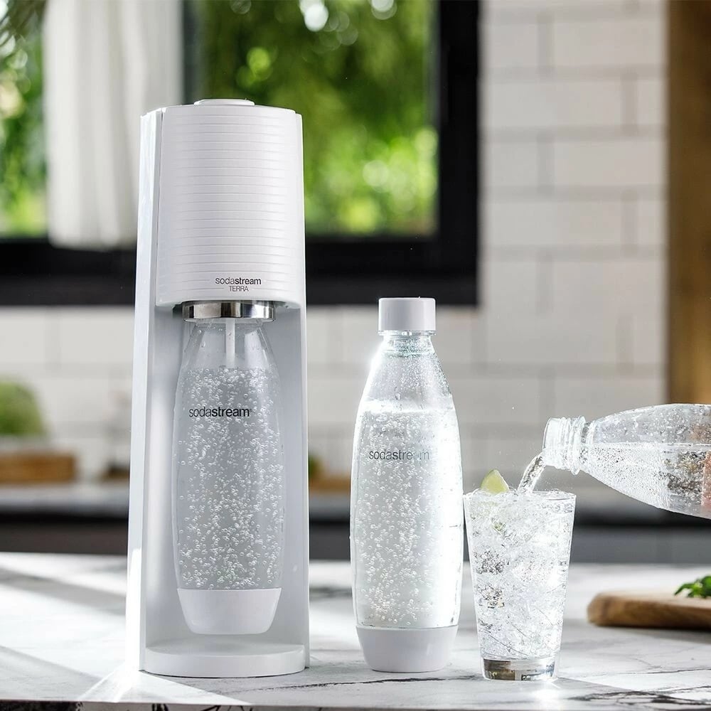 Aparat për gazim uji SodaStream Terra, plastikë, 1 L, 60 L, bardhë