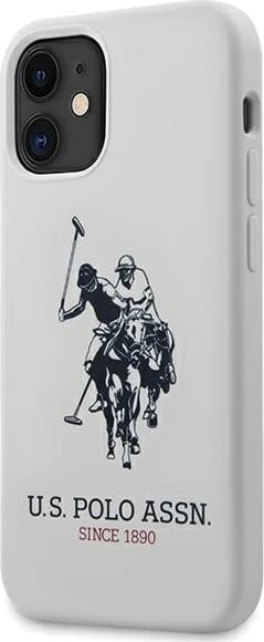 Mbështjellës, U.S. Polo Assn., USHCP12SSLHRWH Silicone Collection për iPhone 12 mini 5.4", hardcase silikon/TPU, i bardhë