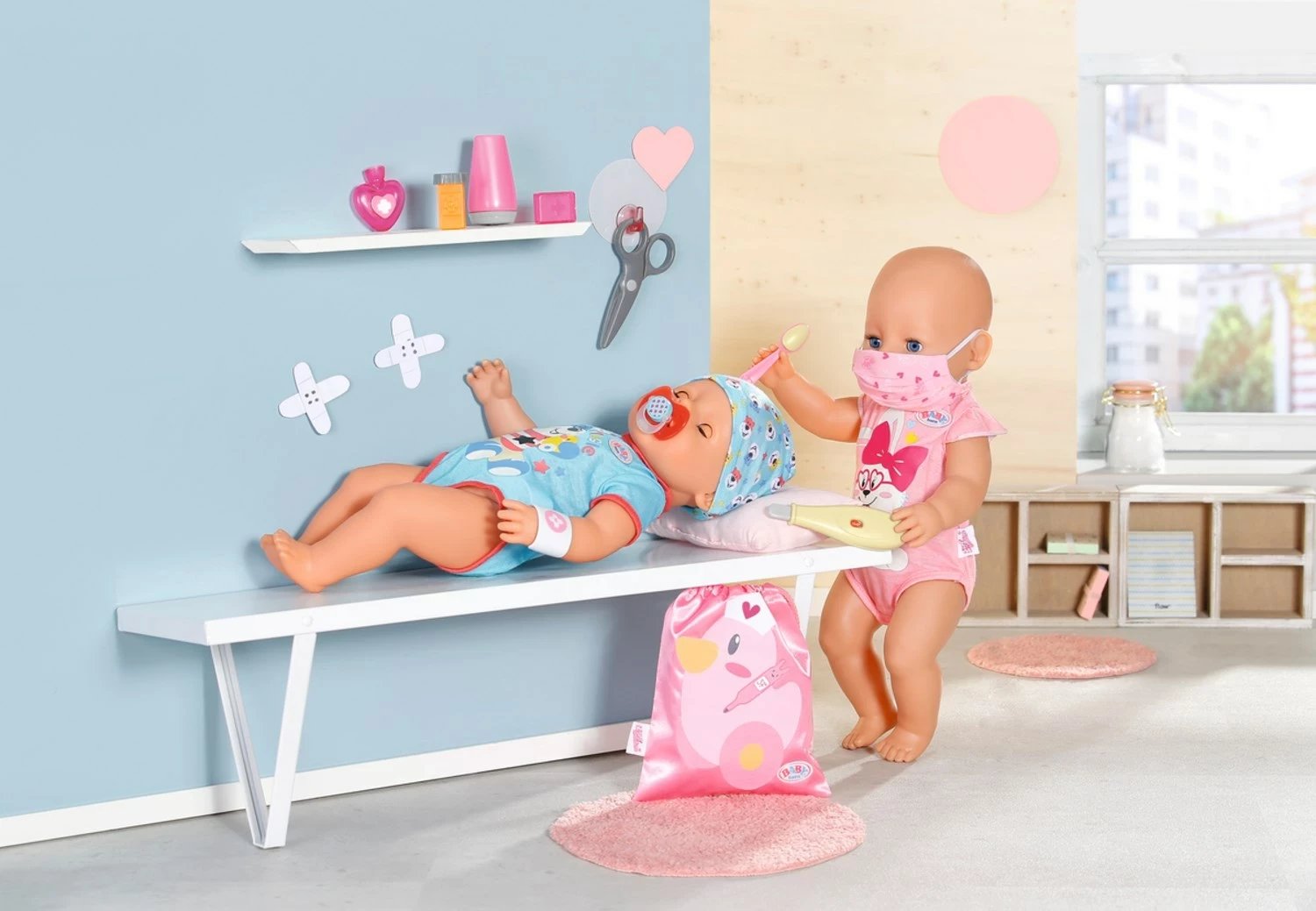 Set lodrash për kukulla ZAPF BABY born EHBO, multikolor
