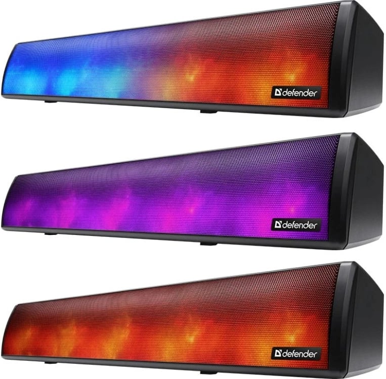 Soundbar Defender Z8, 10W, LED, Bluetooth, E zezë