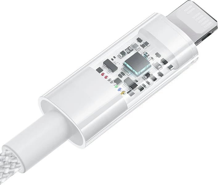 Kabllo Baseus Gem USB-C në iP për mbushje të shpejtë, 1 m, 20 W, Bardhë