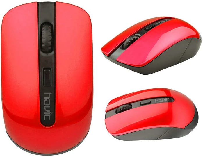 Maus wireless Havit MS989GT, 1600 DPI, i zi & i kuq