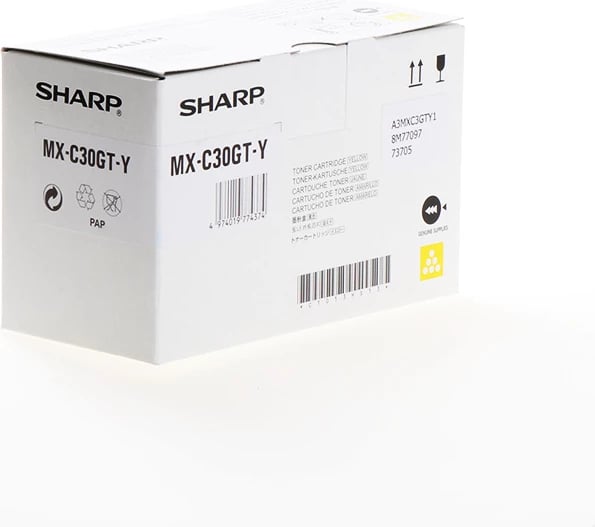 Toner Sharp MX-C30GTY (MXC30GTY) rendiment deri 6000 faqe, i verdhë