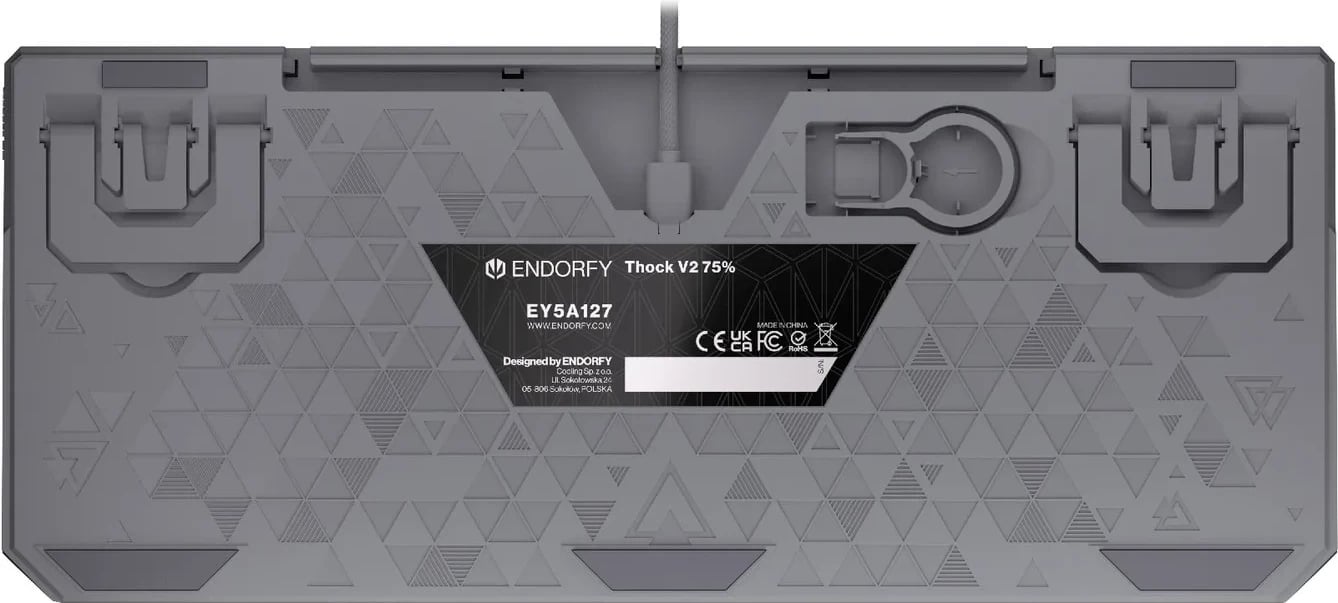 Tastierë mekanike Endorfy Thock V2 75%, RGB, Hot-Swap, gri