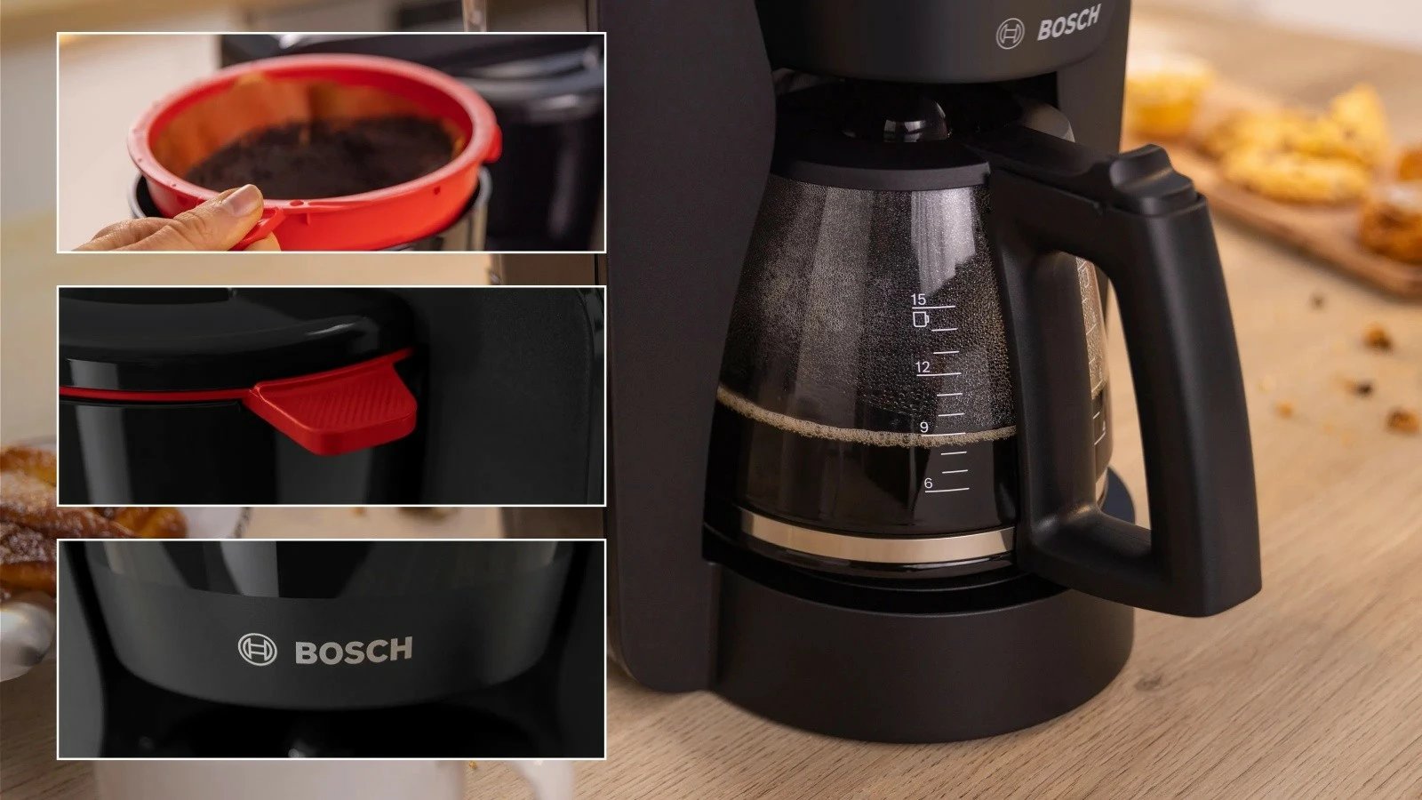 Makine kafeje Bosch TKA2M113, 10 filxhanë, 1200W, e zezë