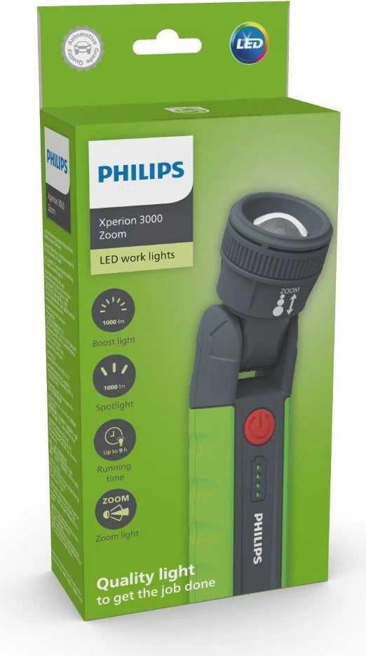 Dritë LED Philips Xperion 3000 LUMX30ZOOMX1, portative, Jeshile