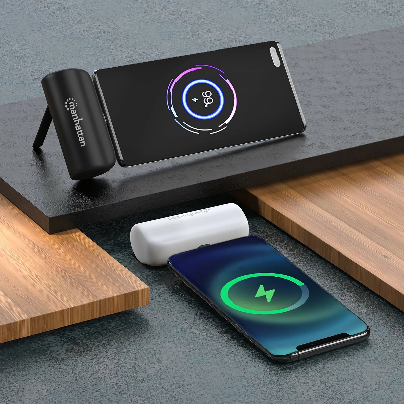 Powerbank MANHATTAN 5000 mAh USB Type-C 10W, e zezë