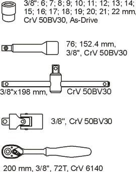 Set soketash Yato YT-5542