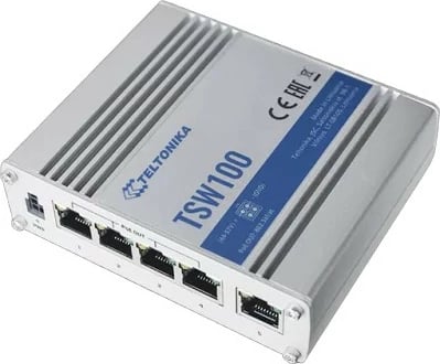 Switch Teltonika TSW100, Gigabit Ethernet, Power over Ethernet, Blu