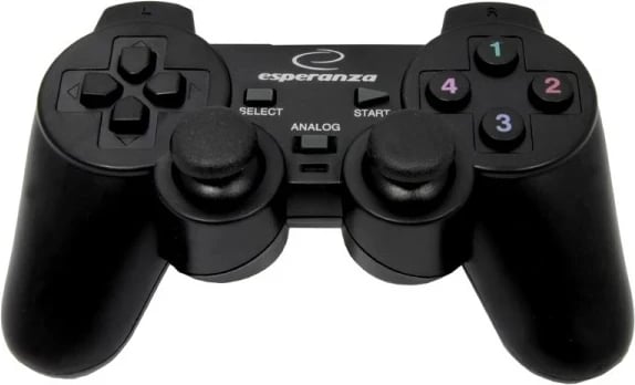 Kontroller Gaming Esperanza EG102 për PC, Playstation 3, i zi