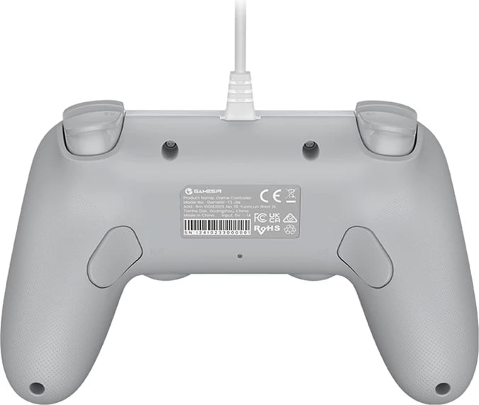 Kontrollor me kabllo, GameSir, T3 WT Tegenaria Lite, 1000 Hz, Hall effect sticks, dy motorë dridhje, e bardhë