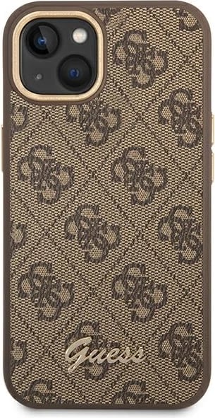 Mbështjellës Guess GUHCP14SHG4SHW për iPhone 14 6.1", 4G Vintage Gold Logo, Kafe