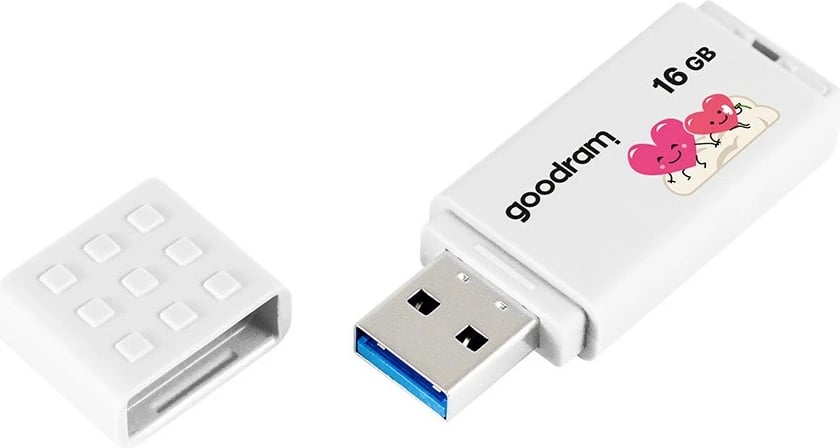 USB Goodram UME3 Valentine 16 GB, USB Type-A 3.2 Gen 1, Bardhë