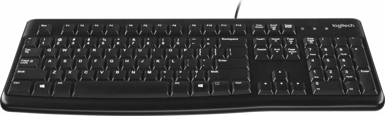 Tastierë Logitech K120 për Biznes, Full-size (100%), Wired, USB, QWERTY, E zezë Tastierë Logitech K120 për Biznes, Full-size (100%), Wired, USB, QWERTY, E zezë
